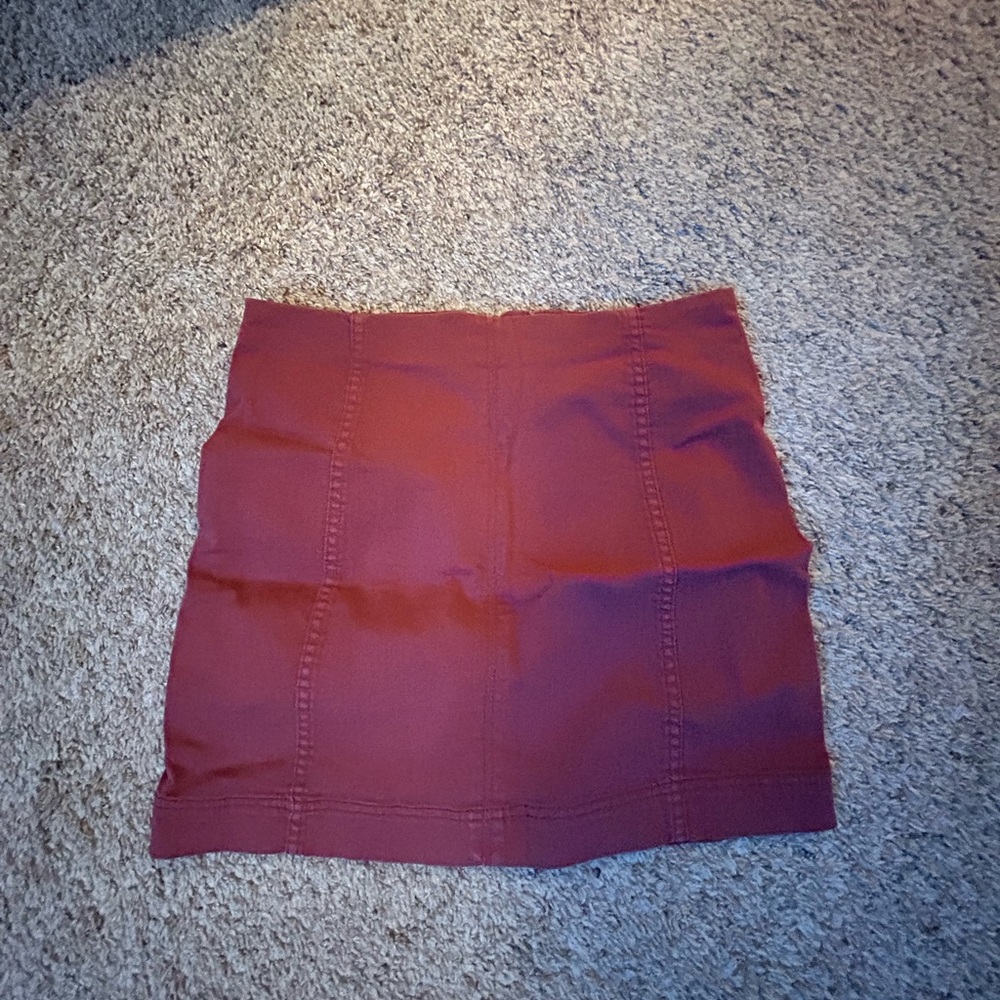 Maroon mini skirt